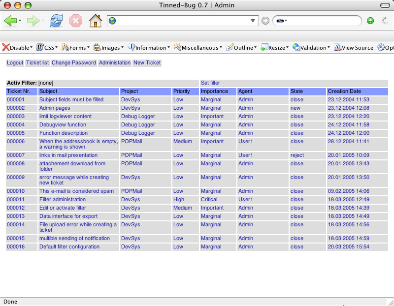 Ticketlist